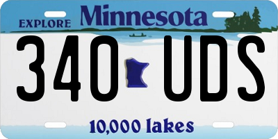 MN license plate 340UDS