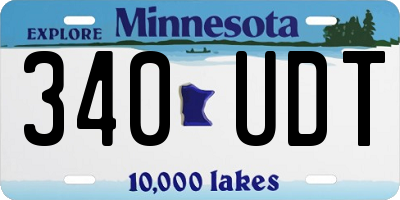 MN license plate 340UDT