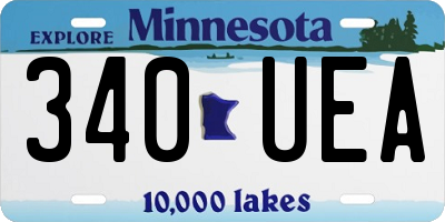 MN license plate 340UEA