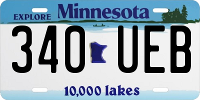 MN license plate 340UEB