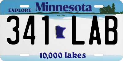 MN license plate 341LAB