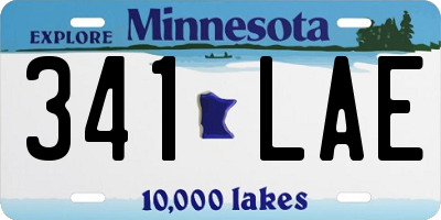 MN license plate 341LAE