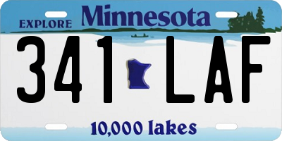 MN license plate 341LAF