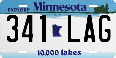 MN license plate 341LAG