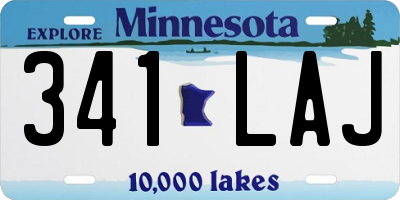 MN license plate 341LAJ