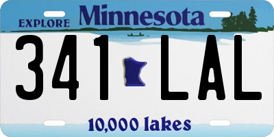 MN license plate 341LAL