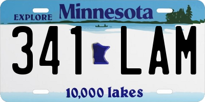 MN license plate 341LAM