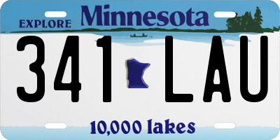 MN license plate 341LAU