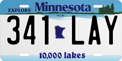 MN license plate 341LAY
