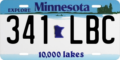 MN license plate 341LBC