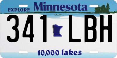 MN license plate 341LBH
