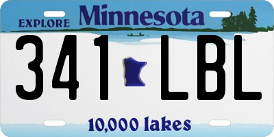MN license plate 341LBL