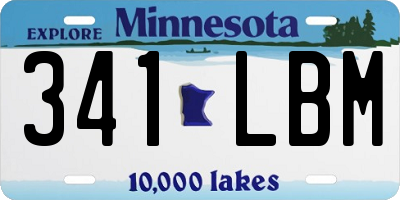 MN license plate 341LBM