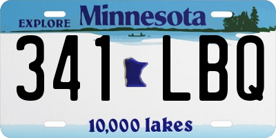 MN license plate 341LBQ
