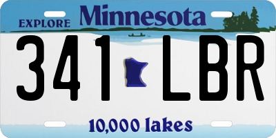 MN license plate 341LBR