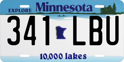 MN license plate 341LBU