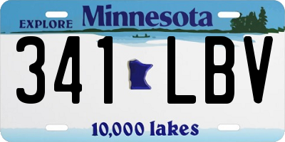 MN license plate 341LBV