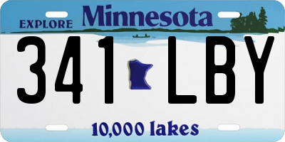 MN license plate 341LBY