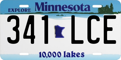 MN license plate 341LCE