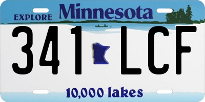 MN license plate 341LCF