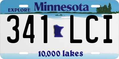 MN license plate 341LCI