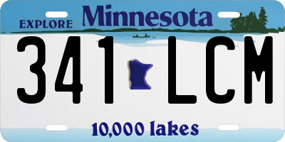 MN license plate 341LCM