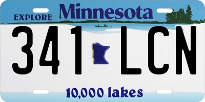 MN license plate 341LCN