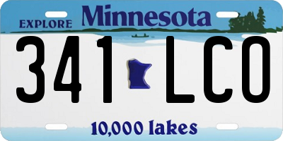 MN license plate 341LCO