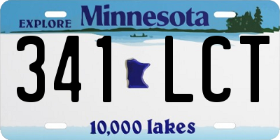 MN license plate 341LCT