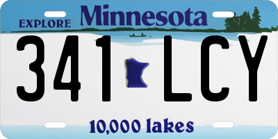 MN license plate 341LCY