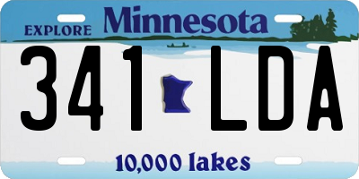 MN license plate 341LDA