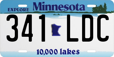 MN license plate 341LDC