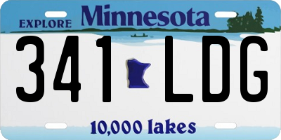 MN license plate 341LDG