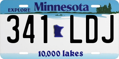 MN license plate 341LDJ