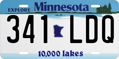 MN license plate 341LDQ