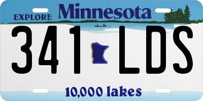 MN license plate 341LDS
