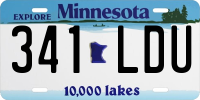MN license plate 341LDU