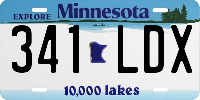 MN license plate 341LDX
