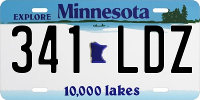 MN license plate 341LDZ