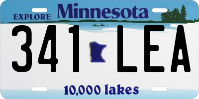MN license plate 341LEA