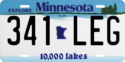 MN license plate 341LEG