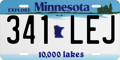 MN license plate 341LEJ