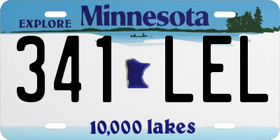 MN license plate 341LEL