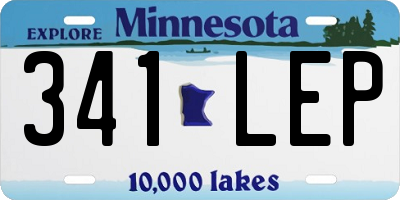 MN license plate 341LEP