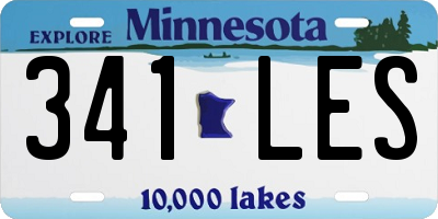 MN license plate 341LES