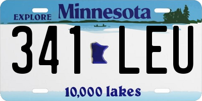 MN license plate 341LEU