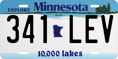 MN license plate 341LEV