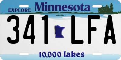 MN license plate 341LFA