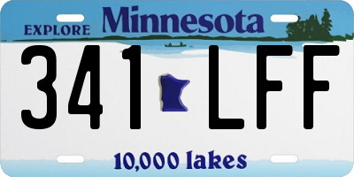 MN license plate 341LFF