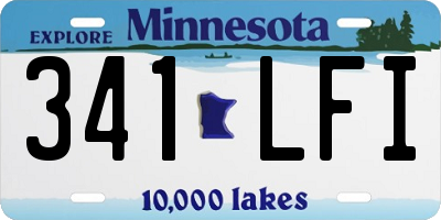 MN license plate 341LFI